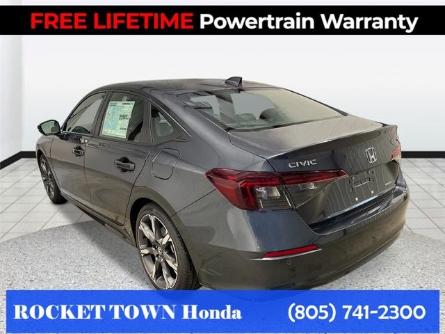 2026 Honda Civic Hybrid — rear three-quarter view