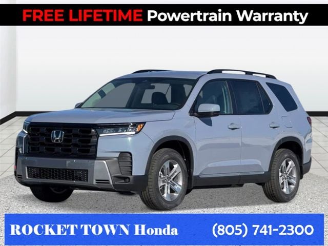 2026 Honda Pilot 2WD EX-L in Sonic Gray Pearl — front three-quarter view